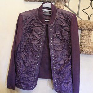 Leather jacket ,Purple, Peter Nygard